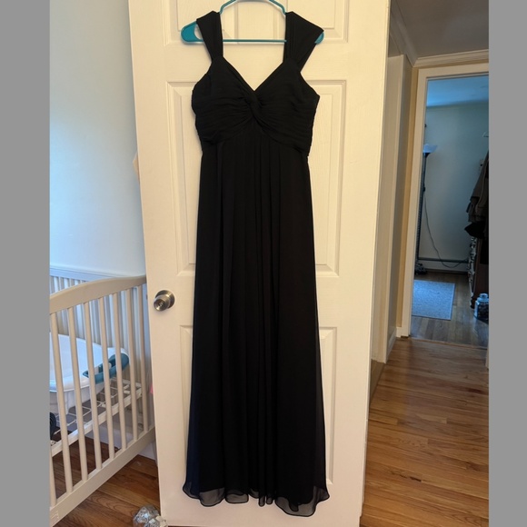 Azazie Kaitlynn Dress; Black; Size 8 - Picture 7 of 8